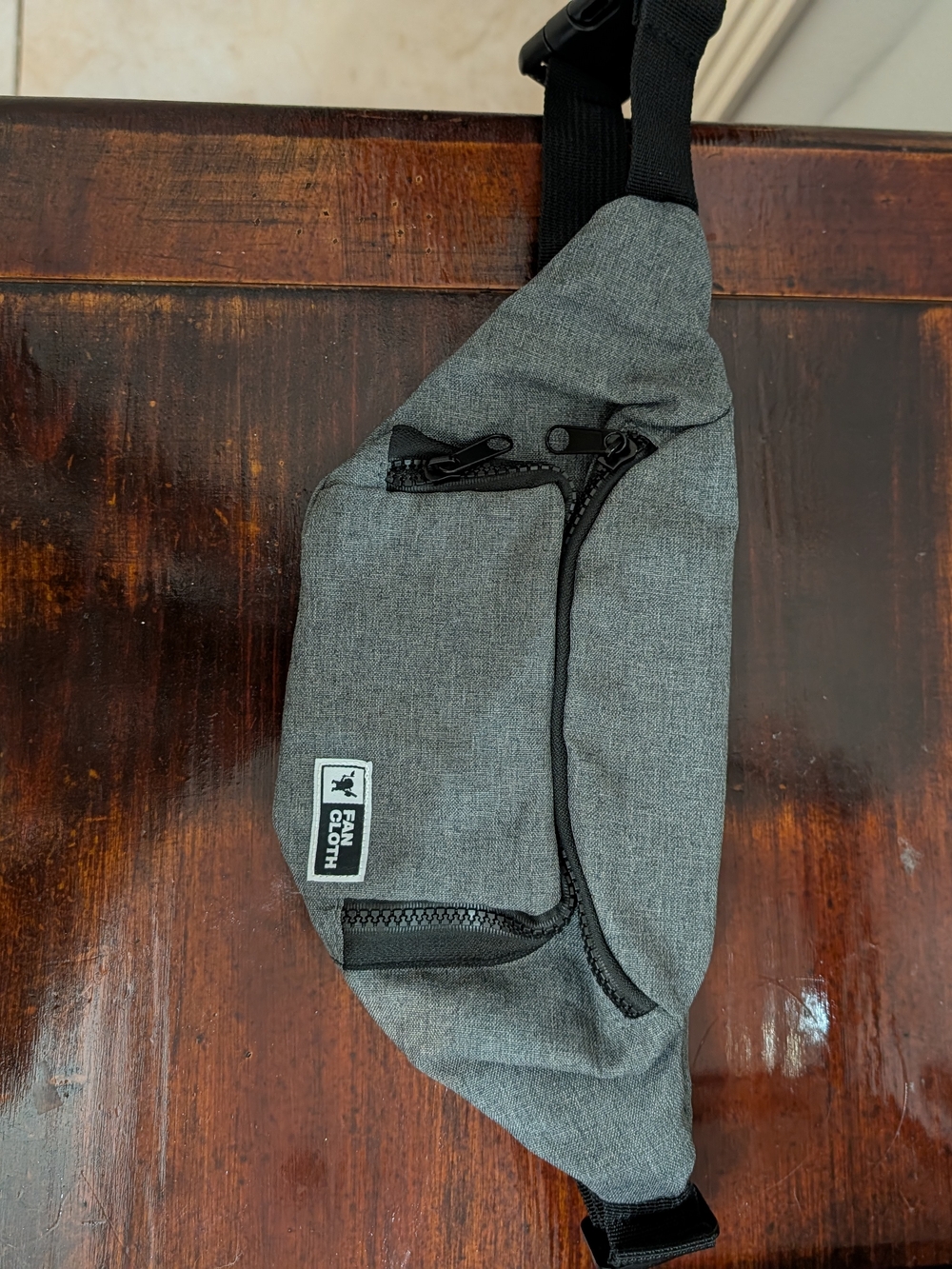 Gray Crossbody Sling Bag with Front Pocket - Unbranded